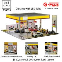 G FANS 1:64 Scale Diecast Model Car Display Case Garage Display Case for Alloy Car Car Garage Model Assemble LED Lighting Case