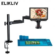 Elikliv-microscopio Digital EM4K Flex 4K HDMI para electrónica, 10,1 ", 2000X, soldadura con soporte de brazo Boom, soldadura Pcb