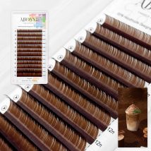 Abonnie Kakao braune Wimpernverlängerung C CC D Nerz individuelle bunte Wimpernverlängerung braune Farbe natürliche weiche Wimpern