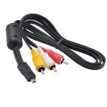 Replacement AV Cord Audio Video TV-Out Cable Mini 8p to 3RCA cable for Nikon EG-CP16 CoolPix AW100 AW110 L840 L830 L820 L810 S91