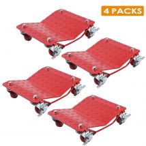 Autoreifen-Rad-Trolley Dollies, 2/4 Stück, 1500 Pfund, jede Gewichtskapazität, Fahrzeug-Skate-Bewegungsreifen mit 4 Rollen, Autoreparatur-Mover