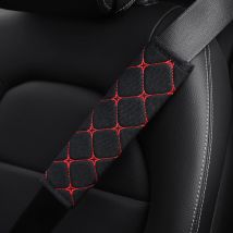 Un tessuto traspirante ricamato in lino per cintura di sicurezza per auto, copertura per tracolla, copertura per cinghia assicurativa, accessori per auto