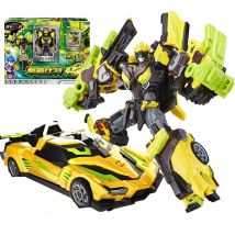 Neue Saison 3 Metall-Kartonfigur SPARKBIT, verwandelbarer Roboter in Auto, Actionfiguren mit Karten-Transformation, Automodell-Spielzeug, Geschenk