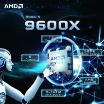 Processore AMD Ryzen 5 9600X 5,4 GHz 6 core 12 thread L3 = 32M DDR5 4NM NUOVO presa 65W AM5 R5 9600X ma senza ventola