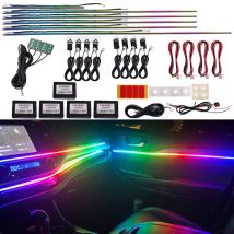 14 in 1 18 in 1 64 colori RGB Symphony Atmosfera per auto Interni LED Guida acrilica Fibra ottica Decorazione universale Luci ambientali