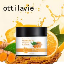 Crema alla curcuma e vitamina C: nutriente leggero per viso e collo, idratazione ad assorbimento rapido Tutti i tipi di pelle