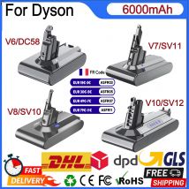 21.6V Per Dyson V6 V7 V8 V10 Batteria 6000mAh Batteria di Ricambio Per Dyson V6 V7 V8 V10 Aspirapolvere Batteria Ricaricabile
