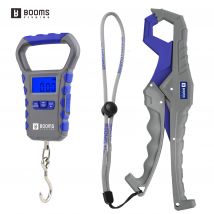 Booms Fishing 65LB/30KG LCD wiederaufladbare digitale Angelwaage, tragbare Waage und Fischgriff-Angelwerkzeug-Set