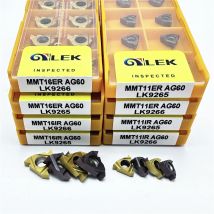 MMT 11ER 16ER 22ER AG60 Utensile per tornitura filettata Inserto in metallo duro Lavorazione dell'acciaio Utensile per tornio in metallo CNC Inserto per tornitura da taglio