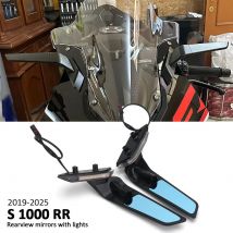 Motorcycle Rearview Rear View Side Mirrors With LED Turn Signal Light For BMW S1000RR S1000 RR S 1000 RR 2019- 2023 2024 2025