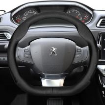 For Peugeot Steering Wheel Cover D-Shaped Ultra-Thin 308 408 508 2008 3008 e3008 RCZ Accesorios Para Auto Cars