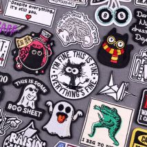 Hip Hop Punk Stickerei Patch Eisen Auf Patches Für Kleidung Thermoadhäsive Patches Auf Kleidung Nähen Patch Aufkleber Abzeichen Dekor