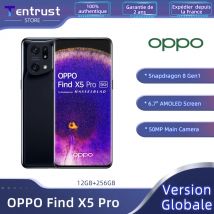 Versione globale OPPO Find X5 Pro 5G Smartphone Snapdragon 8 Gen 1 Batteria 5000mAh 80W SUPERVOOC 50MP Fotocamera principale Schermo 120Hz