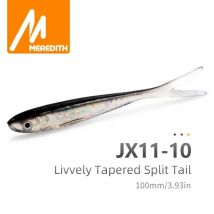 MEREDITH słonowodne słodkowodne 5 sztuk 100mm 4.4g wędkarstwo miękkie przynęty silikonowe Minnow Worms woblery sztuczna przynęta Bass Tackle Jigs
