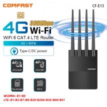Router Comfast Mini 4G LTE WiFi6 300Mbps Bezprzewodowy Router Modem Zasilanie Type-C/DC 4 Anteny Karta SIM Hotspot Router Wtyczka EU