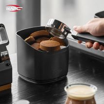 IKAPE V2 Espresso-Klopfbox für Kaffeesatz, Barista-Werkzeug für bessere schwarze Espressomaschine, Kaffeepuck-Entsorgungsbox