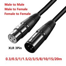 XLR 3pin Cable Male To Female Extension Karaoke Microphone Audio Sound Cannon Cable for Mixer Audio Power Amplifiers Camera