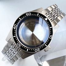 62MAS Case Fit NH35A NH36A PT5000 Automatic Diver Watch Case 300M Waterproof AR Sapphire 120 Click Bezel Steel Bracelet New