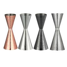 Jigger-Doppel-Cocktail-Jigger-Stangenmaß im integrierten Stil mit geätztem Muster-Stangenwerkzeugen
