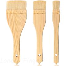 3 Stück flache Schlangenpinsel, Schlangenpinsel, Künstler-Malset, Schafhaarborsten, zum Waschen für Aquarell, Keramik, Keramik, Malerei