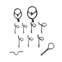 Maximumcatch 9ft 4wt to 10wt 11pc Fly Rod Guides Set Titanium/Chrome Tip Hook Fly Fishing Accessory