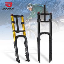 Bolany Double Shoulder Snow Front Fork 20*4.0inch / 26*4.0 inch MTB Fork 130mm Travel Air Supension Bike Fork E-bike Fork