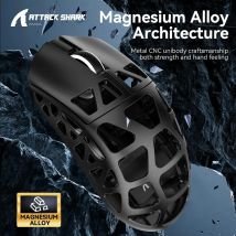 ATTACK SHARK R3 Mouse in lega di magnesio, mouse wireless 8K, mouse SUPERLIGHT da 46 g, PixArt PAW3395, DPI 26000,
