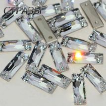 3255 Cosmic Baguette Bling Clear Crystal zum Aufnähen, Kristall, flache Rückseite, DIY-Edelsteine, Strass-Handarbeit für Kleid, Kleidungsstücke