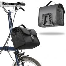 Rhinowalk Fahrradtasche Schnellspanner 4L-7L Wasserdichte Fahrrad-Lenkertasche Passend für Brompton mit Regenschutz Fahrrad-Umhängetasche