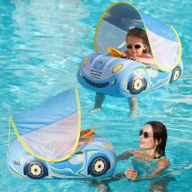 Kinder Auto Schwimmen Sitz Float Ring Aufblasbare Infant Schwimm Für Sommer Schwimmen Boot Kreis Baden Wasser Spielzeug mit Baldachin