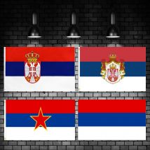 Johnin 90X150cm SRB RS Republika Serbien Serbien Flagge