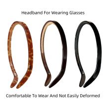 A headband suitable for wearing glasses~FRANCE Gold Headband from South Korea, French Retro Leopard Print Color