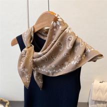 65*65cm Square Scarf Retro Paisley Print Cotton Feel Headscarf Spring Autumn Warm Scarves Women Decoration Soft Foulard Bandana