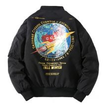 Winter Bomber Jacke Männer Mode Pilot Jacke Raketen druck Baseball Mantel lässig Jugend Streetwear Oberbekleidung Herren bekleidung männlich