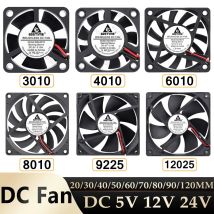 GDSTIME 120MM 80MM DC 24V 12V 5V Radial Fan Sleeve 3D Printer Cooling Fan 2PIN PC Case Fan 30MM 60MM Various Sizes CPU Cooler