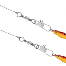 DNDYUJU 100 Stück Wirbel Angelverbinder Pin Lager Rollwirbel Snap Fastlock Clips Angelhaken Angelgerät Zubehör