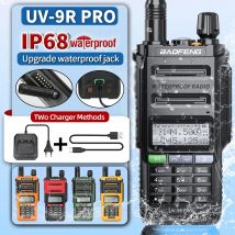 Baofeng UV 9R PRO V1 IP68 Walkie Talkie impermeabile ad alta potenza Dual Band UHF VHF Type-C