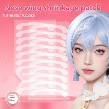 100Pcs Shrinking Nose Wing Patch Cosplay Nose Shrink Nose Stickers Invisible Slimming Thin Beauty Wings Narrow Nose Makeup Tools