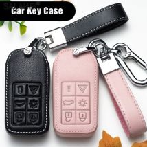 Leder Autoschlüsseletui Leder für Volvo C30 XC40 XC60 XC90 S60 S70 S80 S90 XC90 2016-2018 V50 V90 S40 D5 t5 t6 Schlüsselanhänger Tasche
