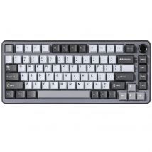 YUNZII B75 PRO Dunkelgraue kabellose mechanische Tastatur, Gaming-Tastatur mit 75 % Dichtung, benutzerdefinierte RGB-Tastatur mit cremigem Knopf für Mac/Win