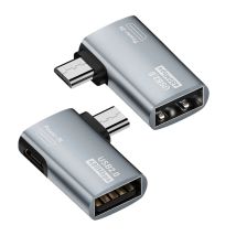 Adattatore da Micro USB a USB OTG alimentato ad angolo sinistro/destro da 90 gradi per Fire TV Stick 4K Tablet telefono Android Collegare i periferiche