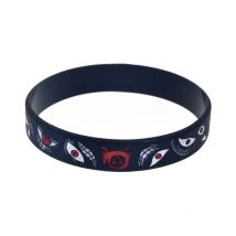1 PC Fullmetal Alchemist Silicone Bracelet Anime Game Cartoon Jewelry Black