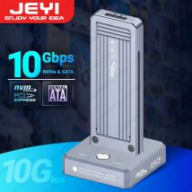 Lector JEYI M.2 SSD, NVMe y SATA a USB-C PCIe SSD estación de acoplamiento USB 3,2 adaptador de disco sólido de 10Gbps con protección de escritura