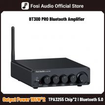 Fosi Audio Bluetooth Leistungsverstärker BT30D PRO 2.1-Kanal-Verstärker Audio-Empfänger für Lautsprecher Subwoofer 165Wx2 +350W