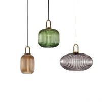 Nordische Glas Pendel leuchten Kürbis Design Dekor hängende Leuchten Esstisch Schlafzimmer Hängelampen