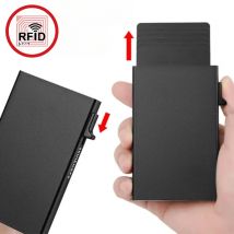 2025 Herren Mini Kleine Metall Automatische Kartenmappe RFID Anti-Diebstahl Bank ID Kreditkarteninhaber Clip Bankkarte Ultradünne Geldbörse