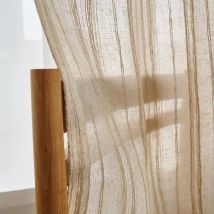 French Touch Homestay-Leinen-Streifen-Vorhänge aus Tüll für Wohnzimmer, Schlafzimmer, Arbeitszimmer, Teestube, Baumwoll-Leinen-Vorhänge, individuelle Größe