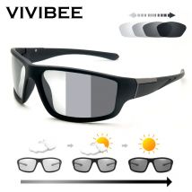 VIVIBEE Herren Photochrome Sonnenbrille Schwarze Sportbrille Damen Farbwechselnde Polarisierte Fahrbrille 2026 Verfärbende Sonnenbrille