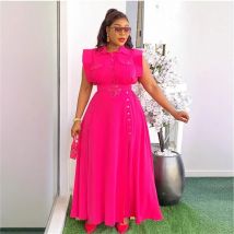 Schicke, elegante Party-Maxikleid-Sets für Damen, 2-teiliges Outfit, Geburtstag, Club, Taschen, Knopfleiste, Hemd, Oberteil und langer Rock, passende Sets