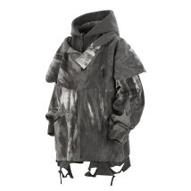 Unisex High Street Funktions-Cargojacke Techwear Gefälschte zweiteilige taktische Windjacke Mäntel Streetwear Herrenbekleidung Übergröße